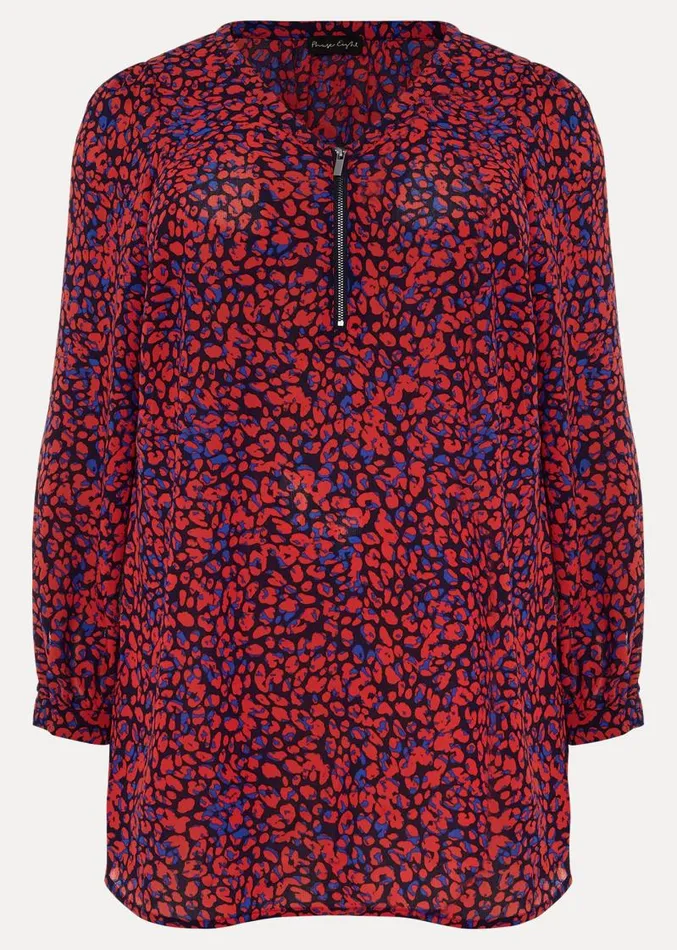 Caelen Printed Tunic Blouse Terracotta Women Phase Eight Shirts and Blouses