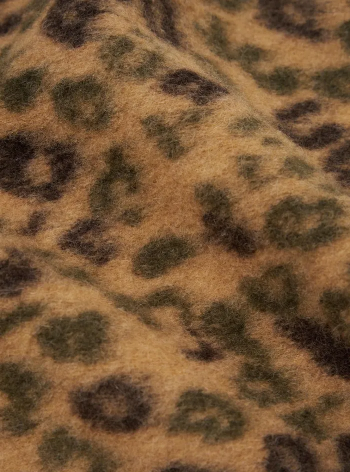 Cardigans Men Universal Works Universal Works Cardigan In Camo Leopard Fleece