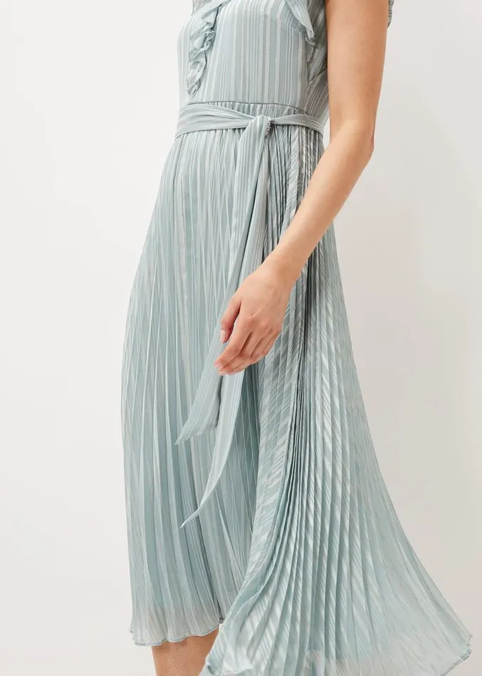 Carmella Pleated Dress Pale Sage Women Phase Eight Dresses