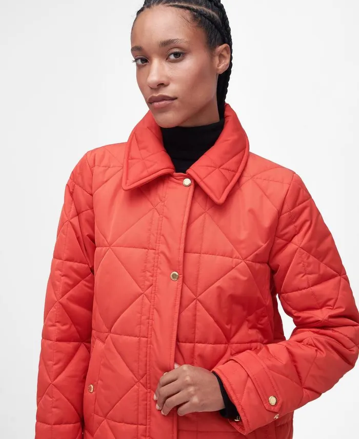 Carolina Quilted Jacket Blaze Redmuted Women Barbour Quilted Jackets