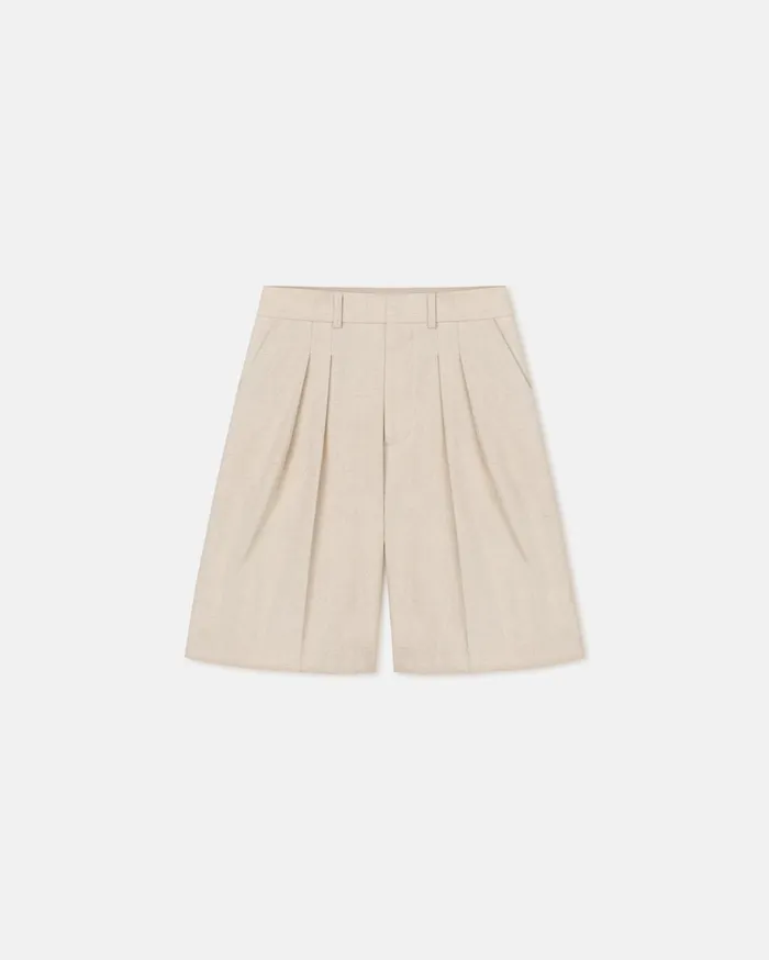 Carsten Washed Canvas Shorts Natural Men Nanushka Shorts