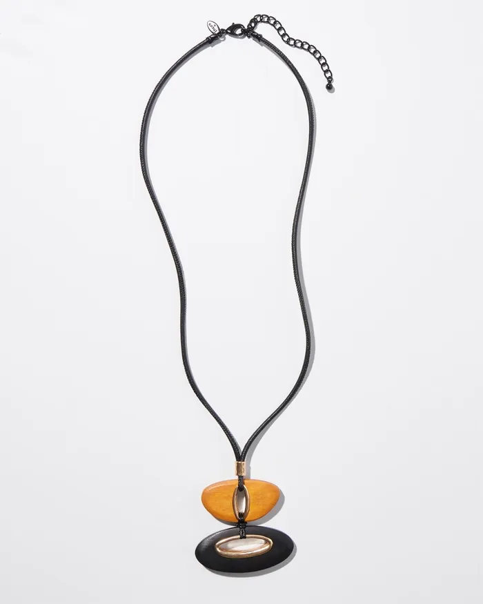 Chico039s Adjustable Pendant Necklace Neutral Women Necklaces