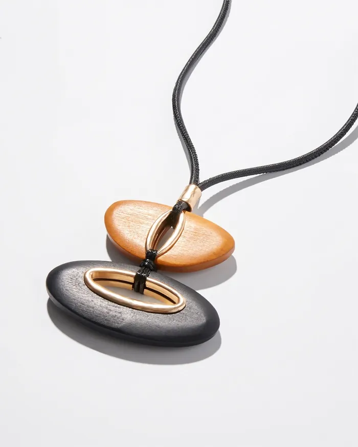 Chico039s Adjustable Pendant Necklace Neutral Women Necklaces