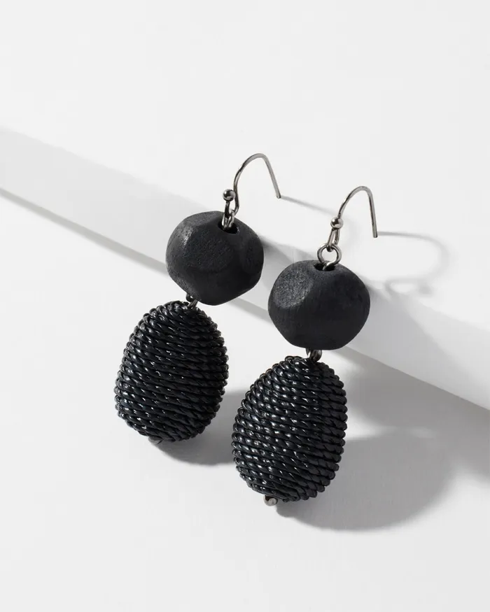 Chico039s Black Drop Earrings Black Women Earrings