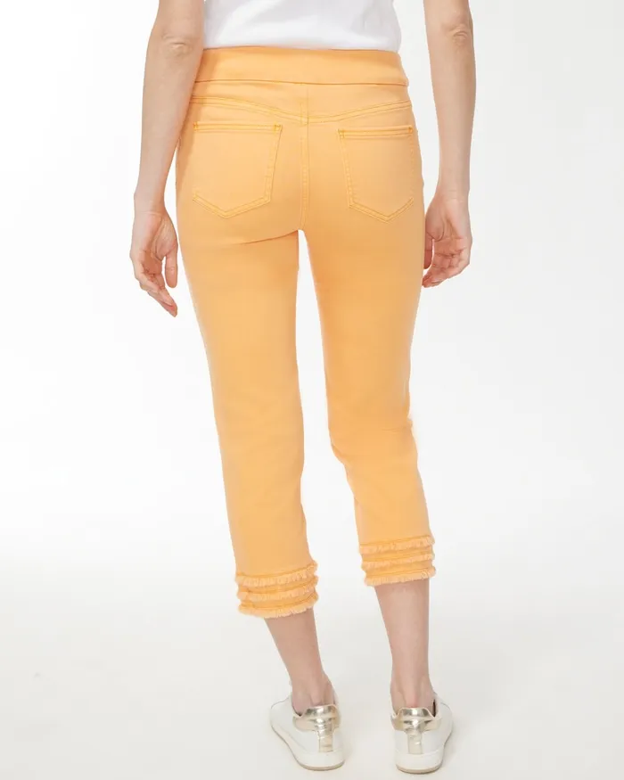 Chico039s Fray Hem PullOn Crops Amparo Blue Women Matching Sets