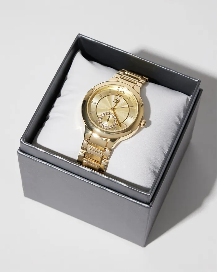 Chico039s Gold Tone Fashion Watch Gold Women Watches