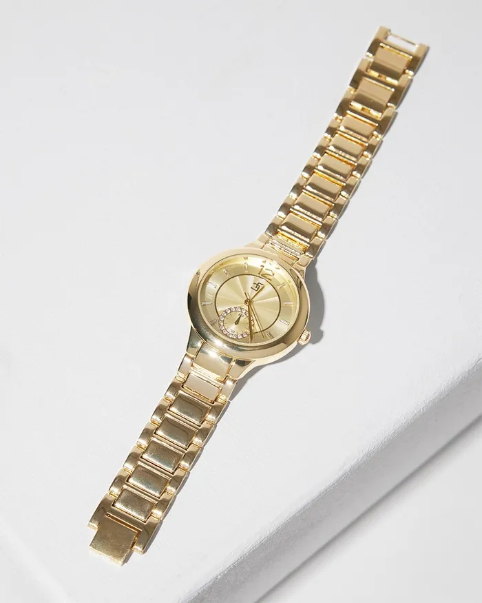 Chico039s Gold Tone Fashion Watch Gold Women Watches