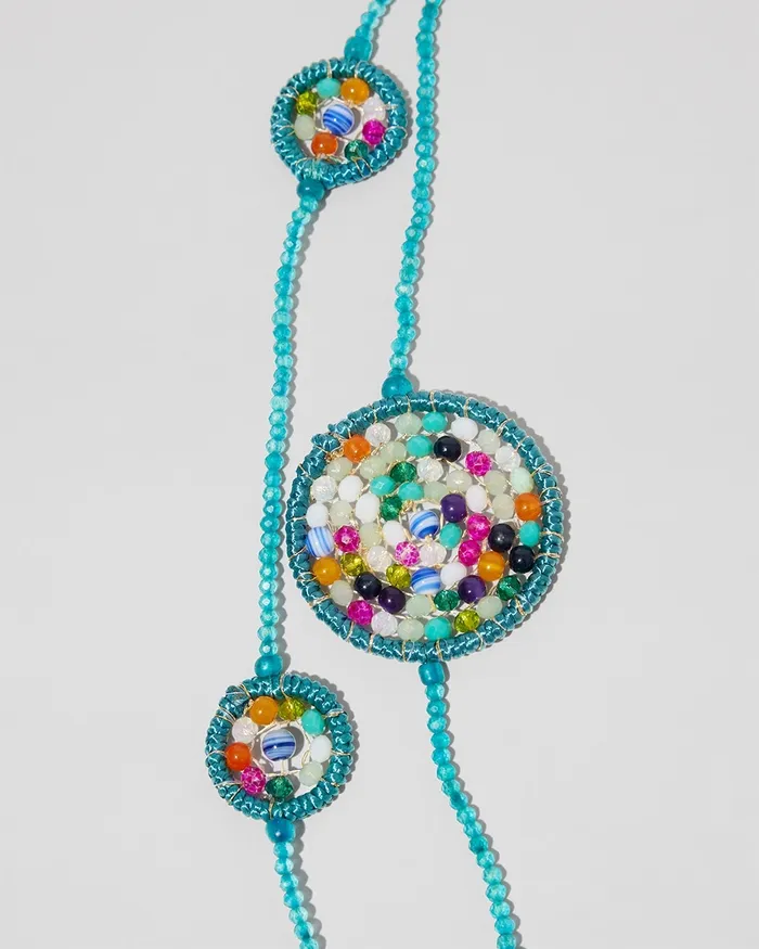 Chico039s Long DoubleStrand Necklace Multi Women Necklaces