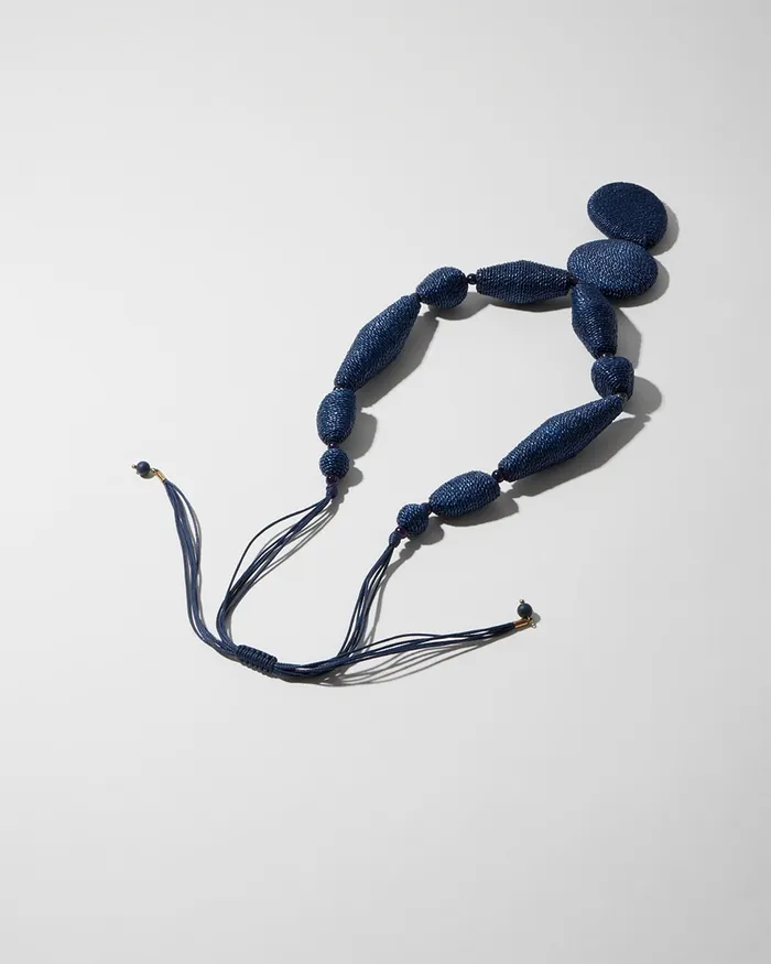Chico039s Navy Adjustable Pendant Necklace Dark Navy Women Necklaces