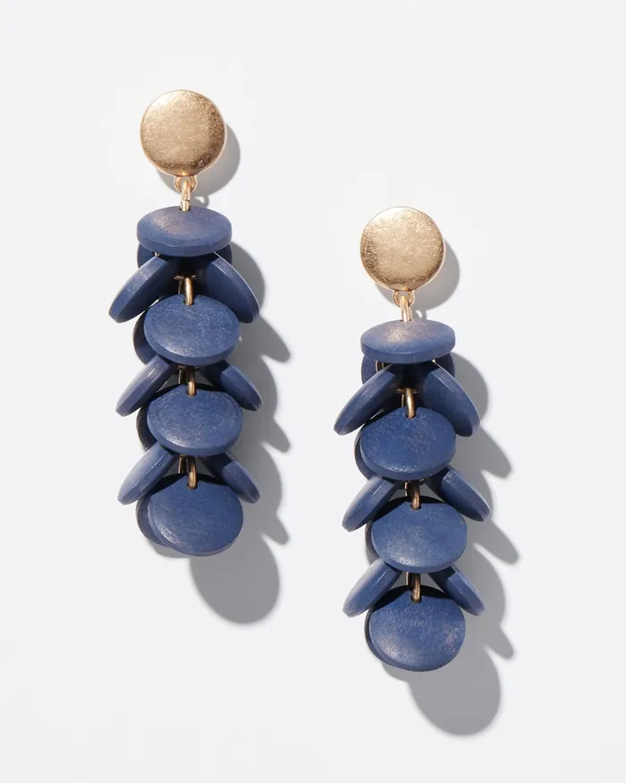 Chico039s Navy Cluster Earrings Navy Women Earrings