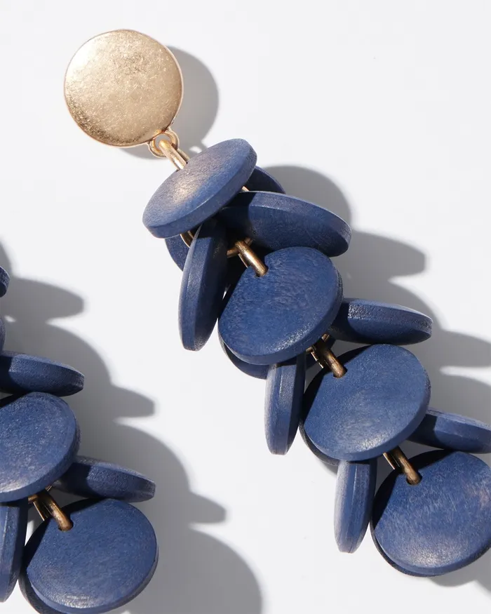 Chico039s Navy Cluster Earrings Navy Women Earrings