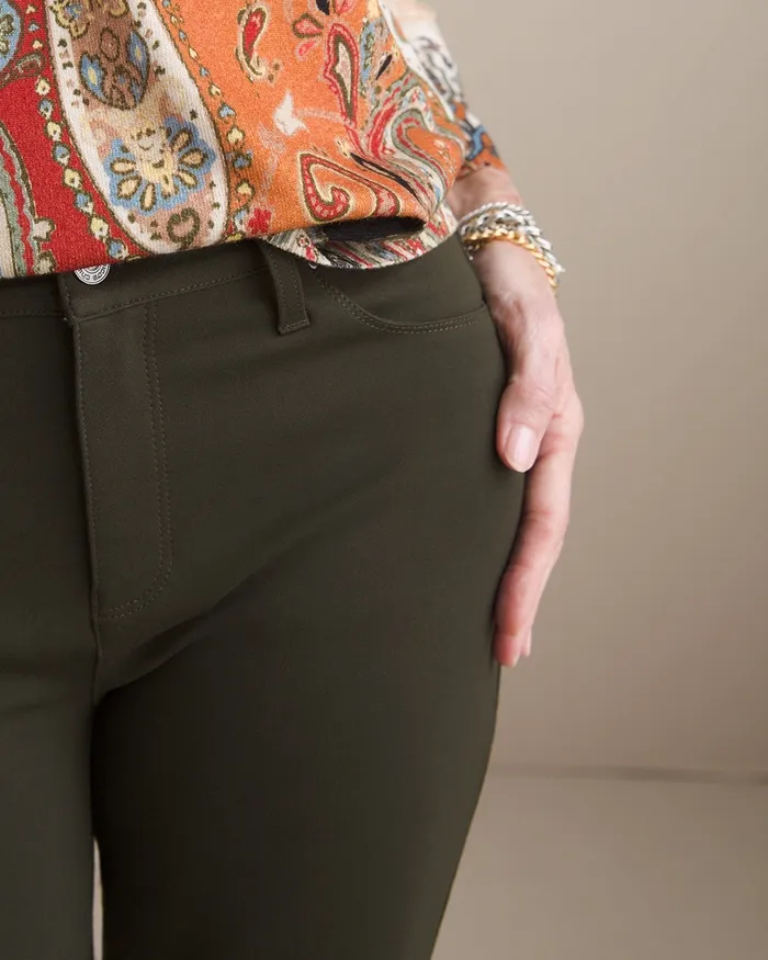 Chico039s Ponte 5Pocket Slim Pants Black Women Pants