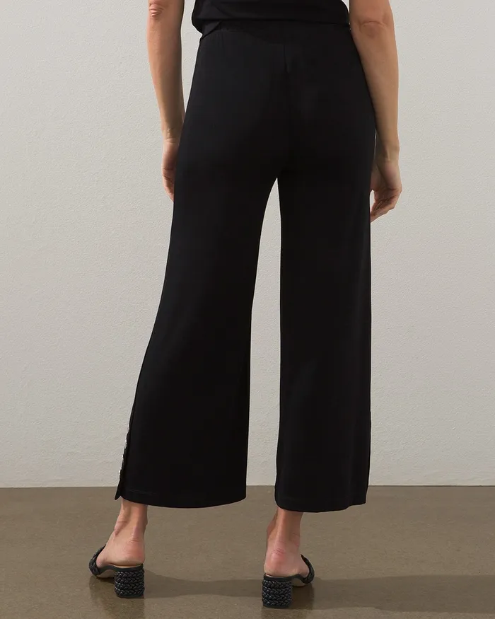 Chico039s Travelers Classic ButtonHem Crops Travelers India Ink Women Pants