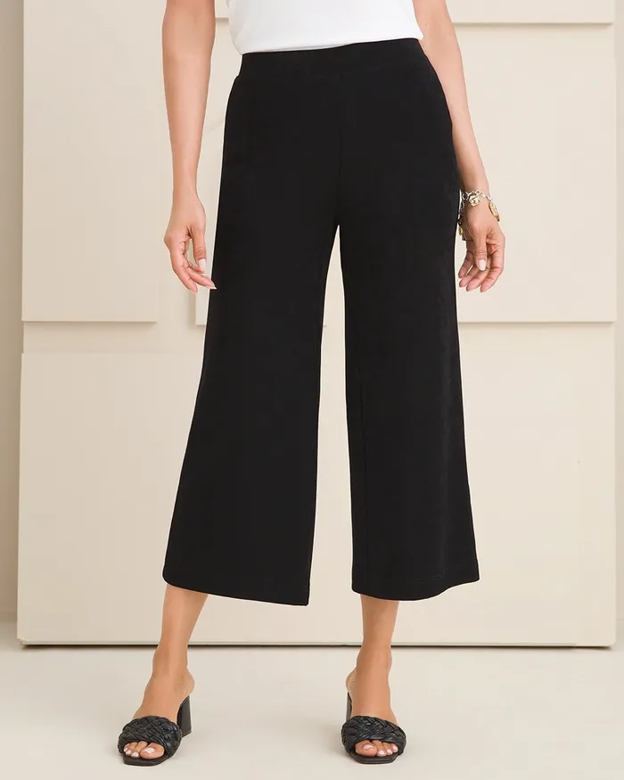 Chico039s Travelers Classic Crops Travelers Black Women Pants
