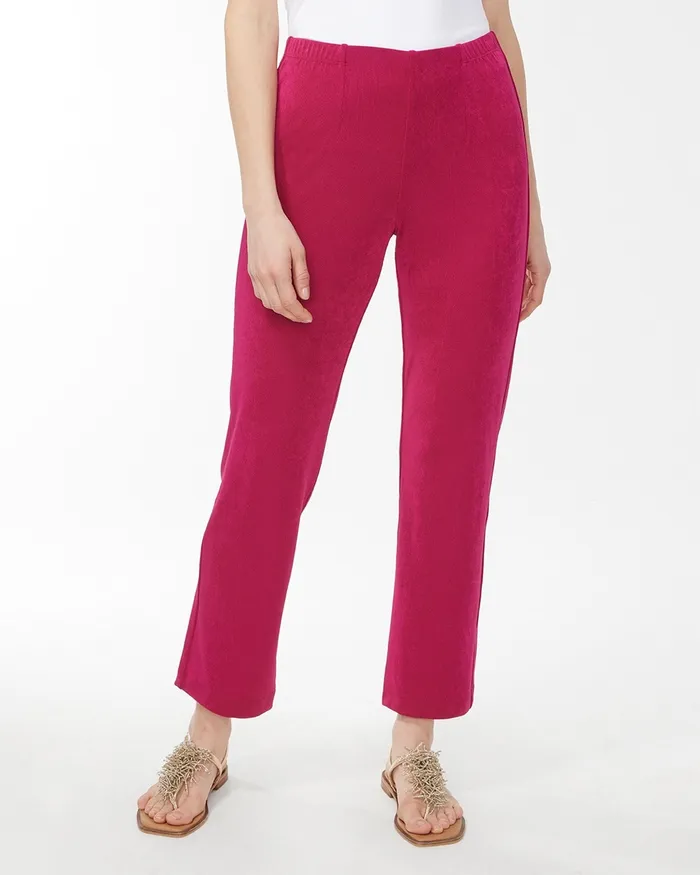 Chico039s Travelers Classic No Tummy Pants Botanic Berry Women Matching Sets