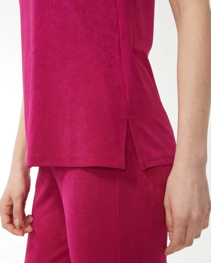 Chico039s Travelers Classic Side Slit Tank Botanic Berry Women Tops