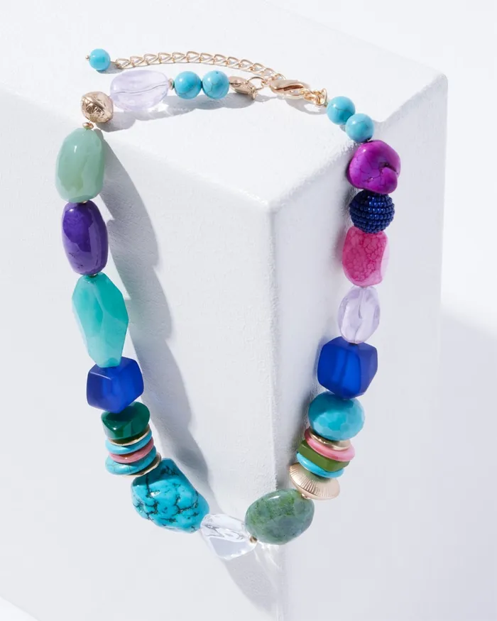 Chico039s Turquoise Single Strand Necklace Multi Women Necklaces