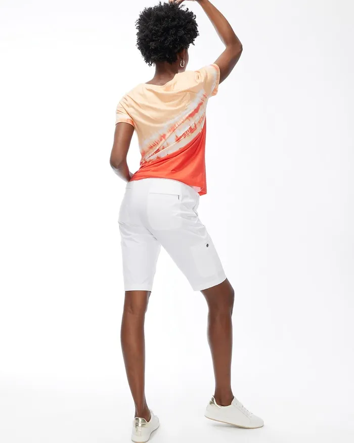 Chico039s Zenergy UPF 11034 PullOn Shorts Alabaster Women Activewear