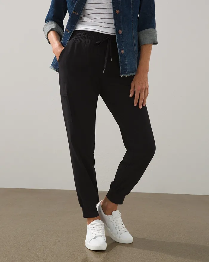 Chico039s Zenergy UPF Jogger Pants Black Women Activewear