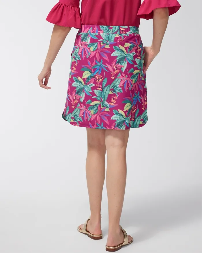 Chico039s Zenergy UPF Neema Floral Skort Botanic Berry Women Dresses and Skirts