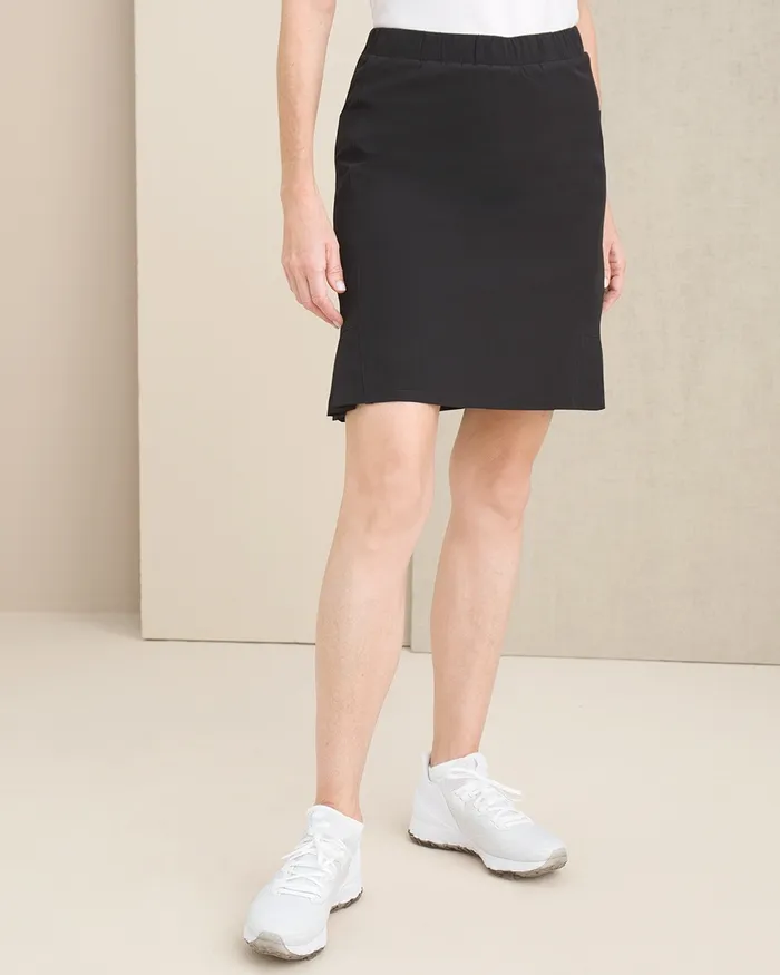 Chico039s Zenergy UPF Pleated Skort Black Women Dresses and Skirts