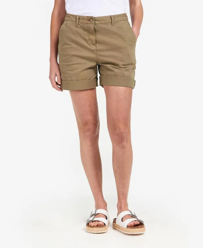 Chino Shorts Classic White Women Barbour Trousers and Shorts