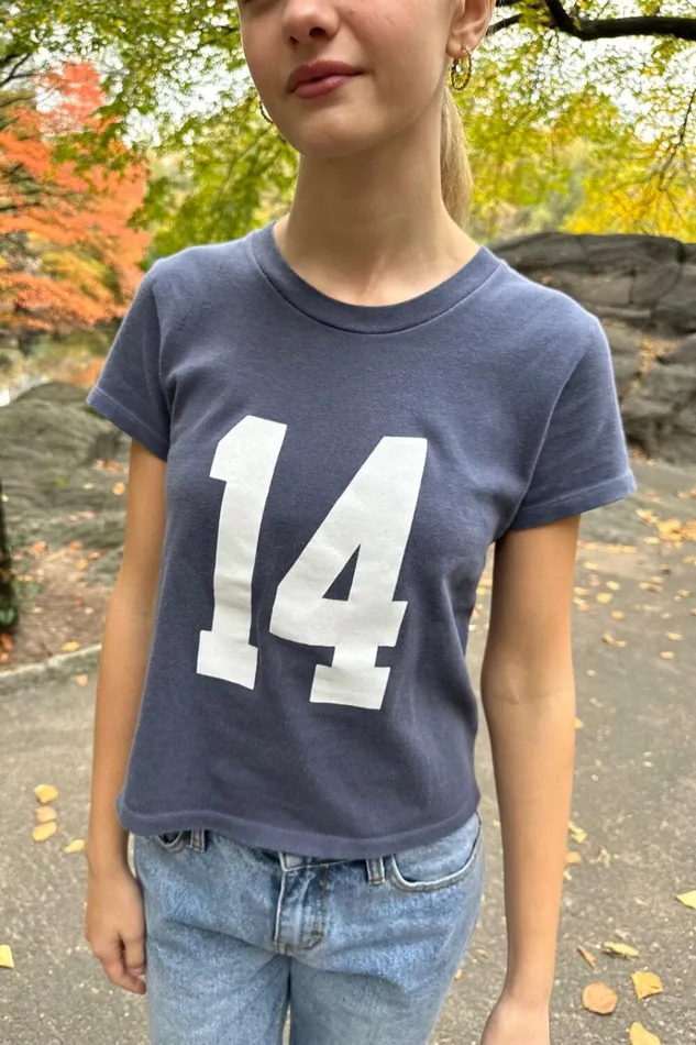 Chloe 14 Top Faded Blue Women Brandy Melville Tops