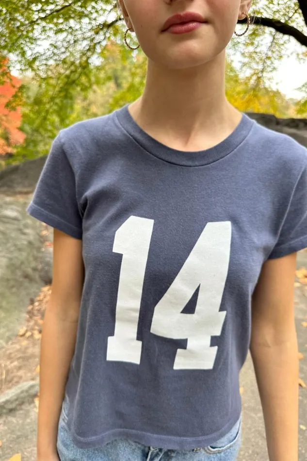 Chloe 14 Top Faded Blue Women Brandy Melville Tops
