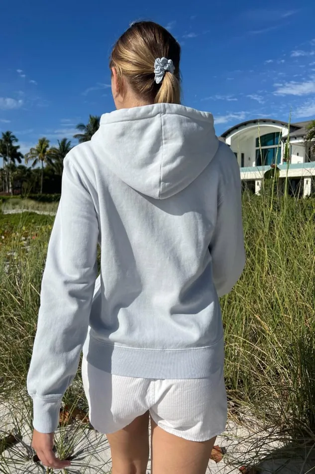 Christy Hoodie Light Blue Women Brandy Melville Sweatpants and Sweatshirts