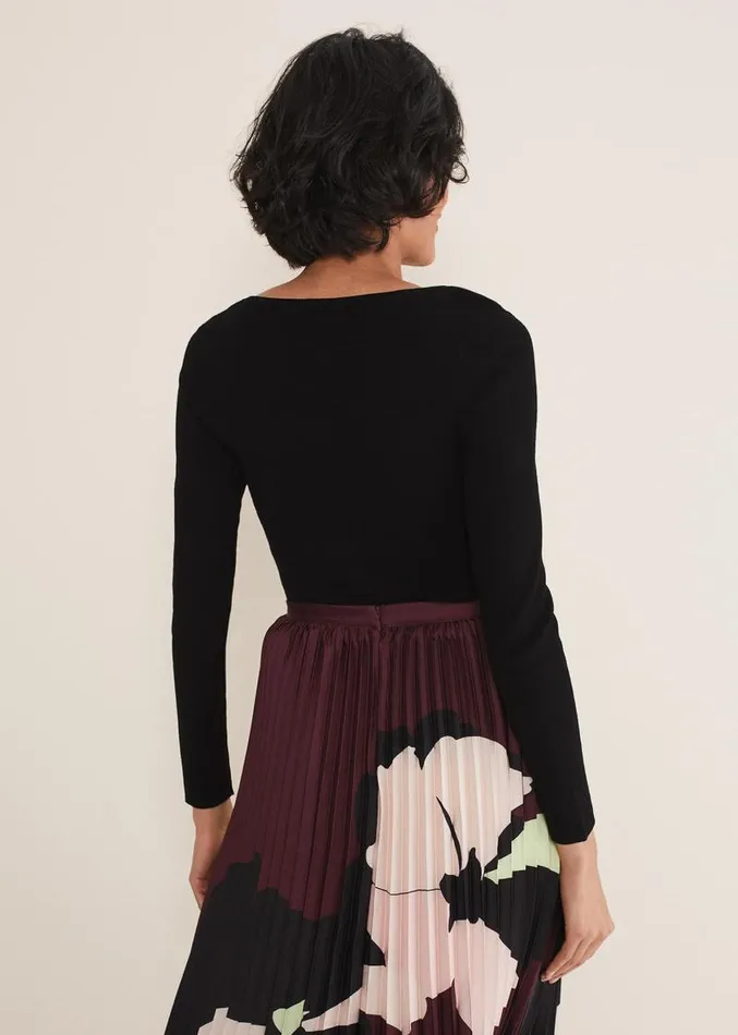 Ciara Cut Out Knit Black Women Phase Eight Knitwear