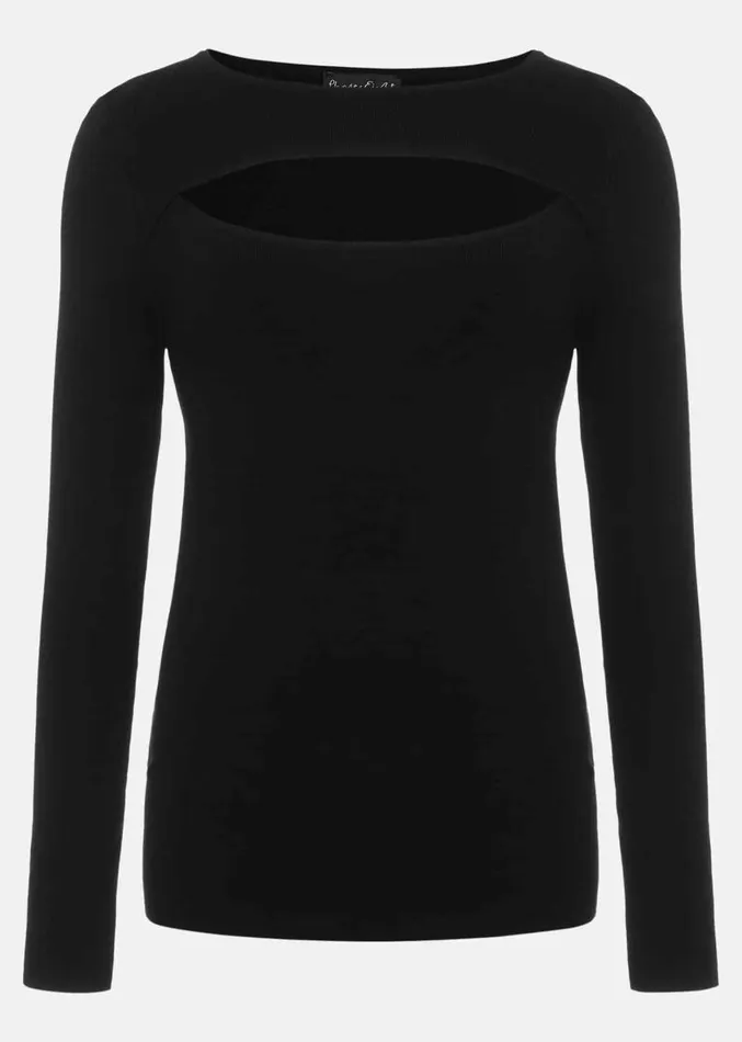 Ciara Cut Out Knit Black Women Phase Eight Knitwear