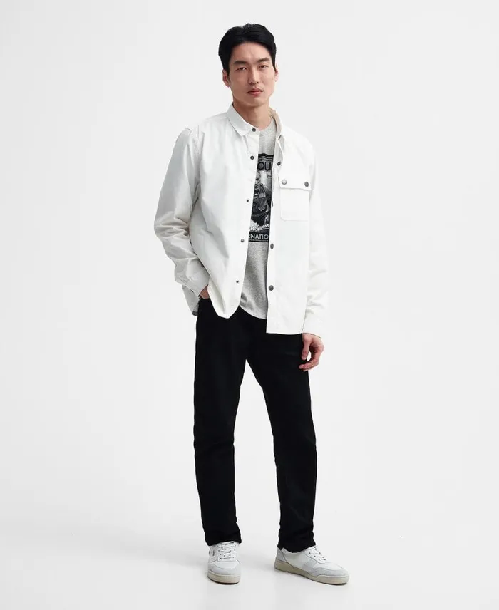 Circuit Overshirt Whisper White Men Barbour Overshirts