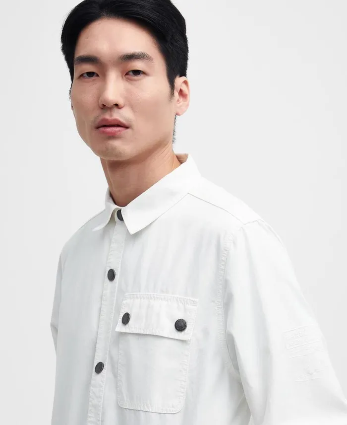 Circuit Overshirt Whisper White Men Barbour Overshirts