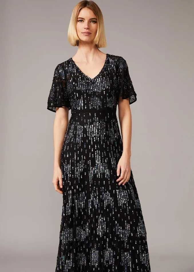 Clarabelle Sequin Embelished Maxi Dress Blackmulti Women Phase Eight Dresses Clarabelle Sequin Embelished Maxi Dress Blackmulti Women Phase Eight Dresses