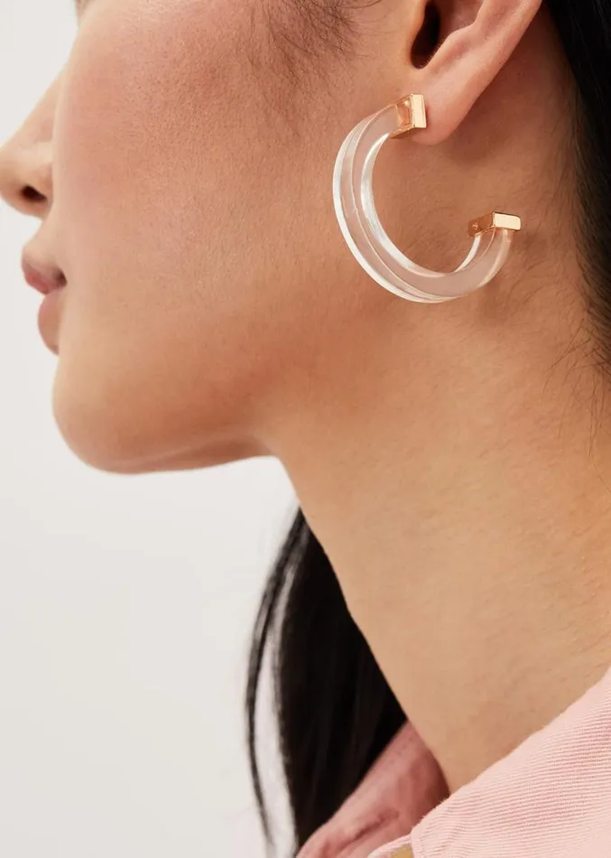 Clear Hoop Earring Clear Women Phase Eight Jewellery
