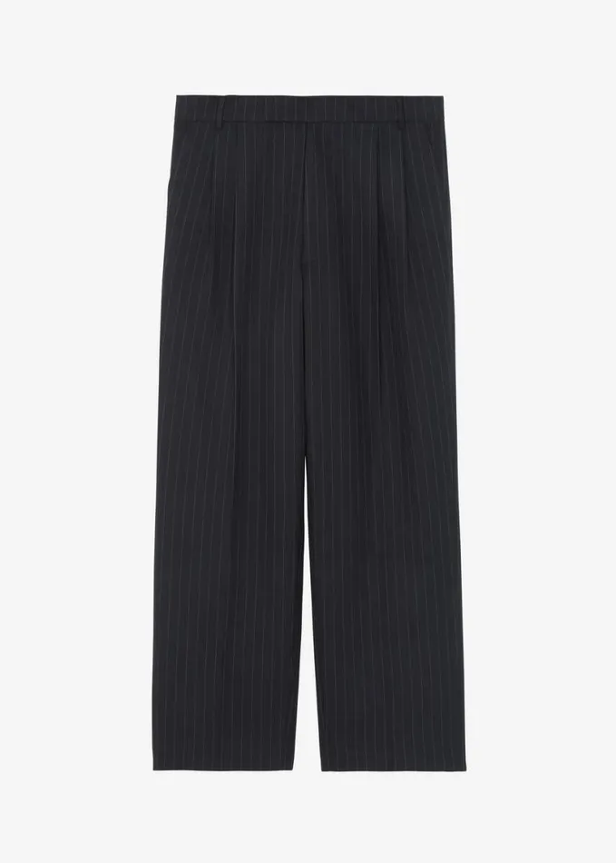Clothing Men The Frankie Shop Beo Suit Pants 8211 CharcoalWhite Pinstripe