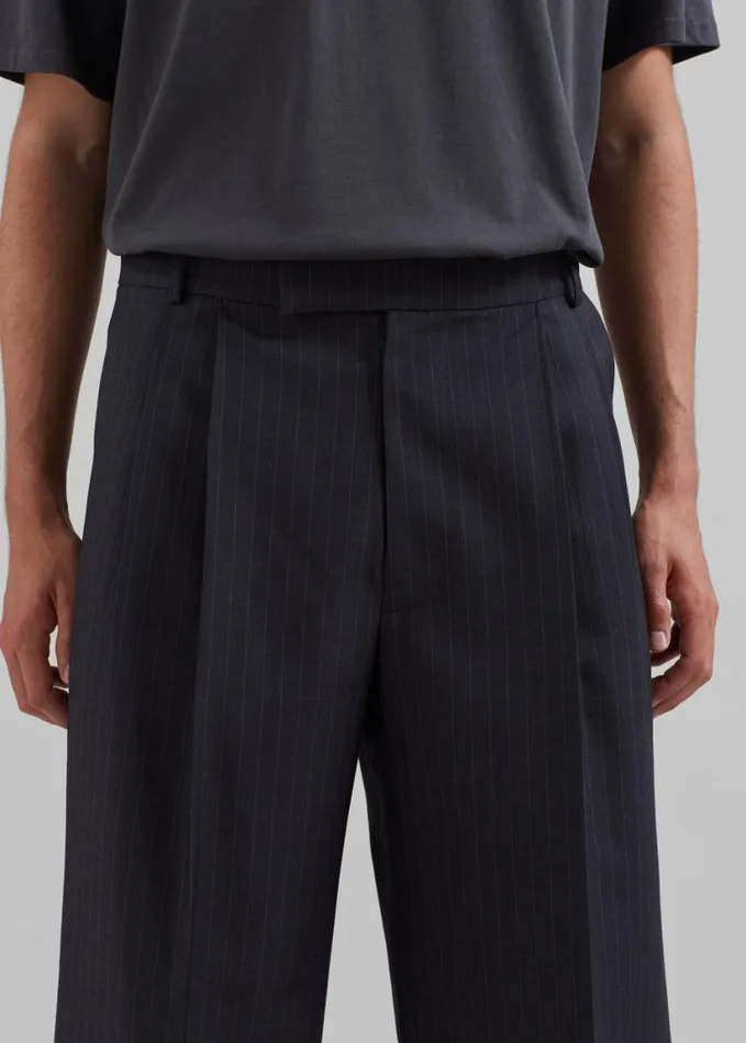 Clothing Men The Frankie Shop Beo Suit Pants 8211 CharcoalWhite Pinstripe