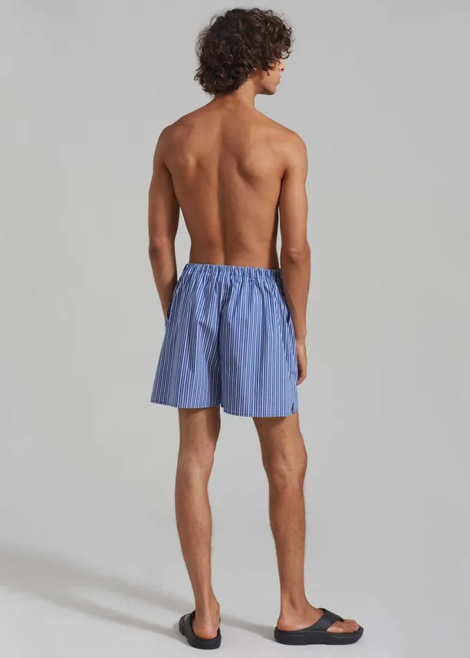 Clothing Men The Frankie Shop Cole Cotton Boxer Shorts 8211 Blue Multi Stripe