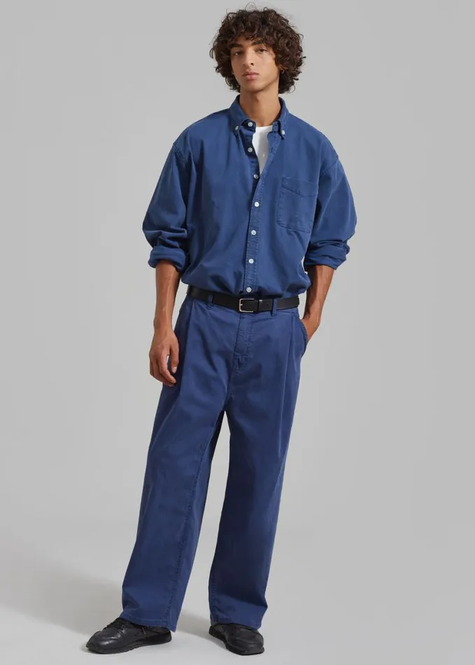 Clothing Men The Frankie Shop Drew Pants 8211 Blue