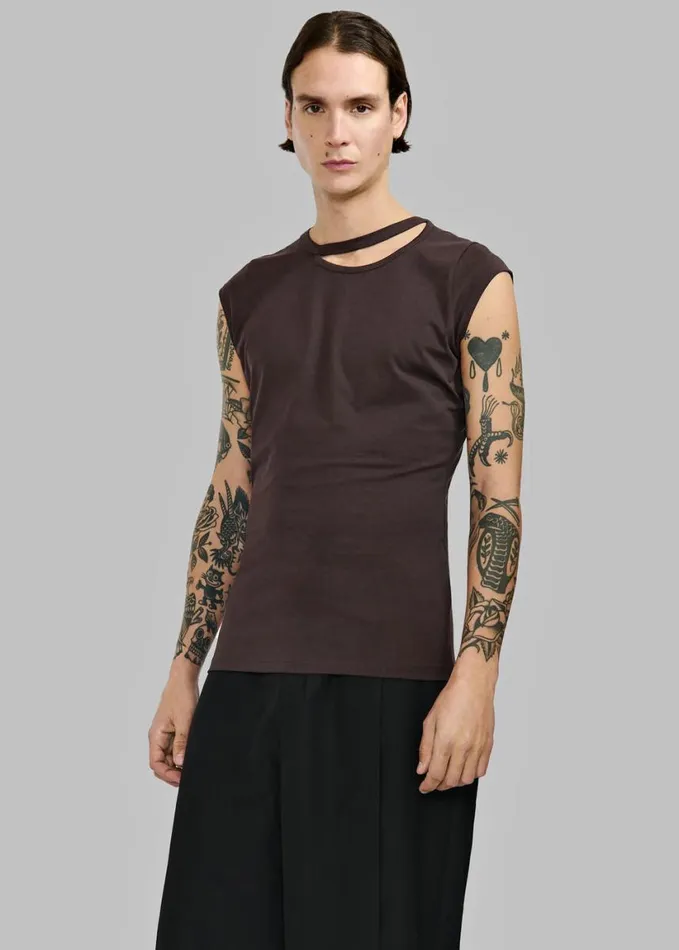 Clothing Men The Frankie Shop Louis Gabriel Nouchi Short Sleeves TShirt 8211 Expresso