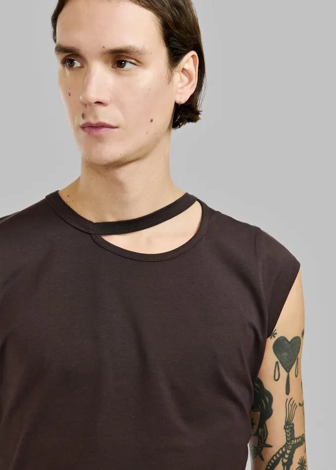 Clothing Men The Frankie Shop Louis Gabriel Nouchi Short Sleeves TShirt 8211 Expresso