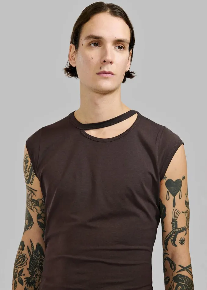 Clothing Men The Frankie Shop Louis Gabriel Nouchi Short Sleeves TShirt 8211 Expresso
