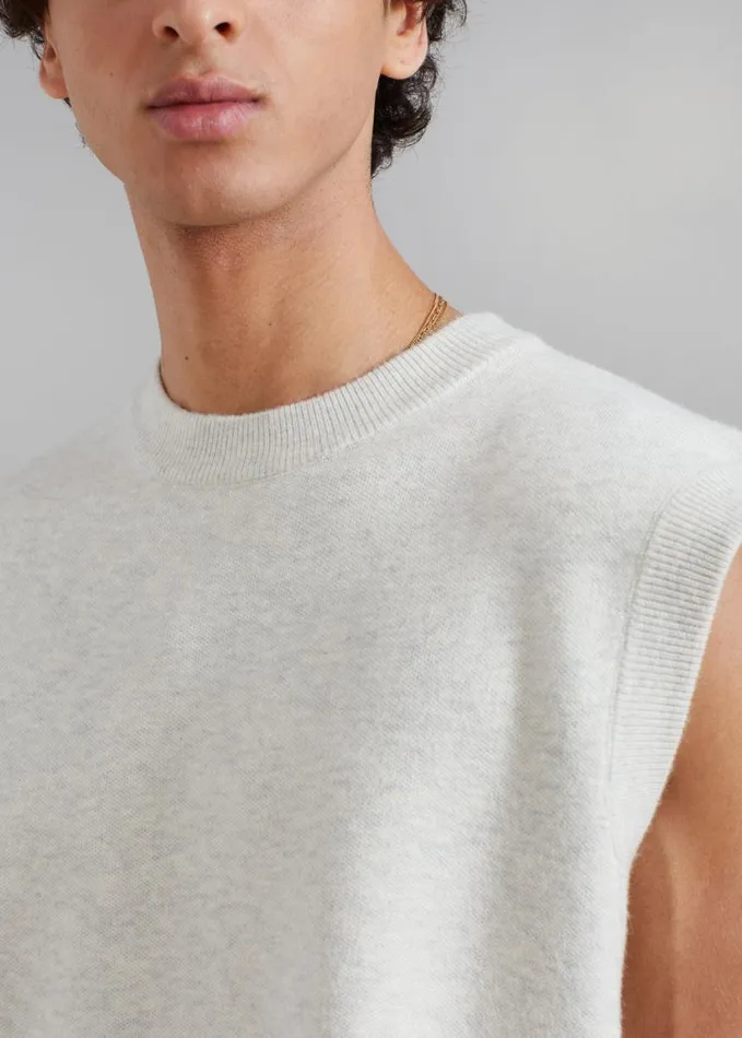 Clothing Men The Frankie Shop Owen Knit Vest 8211 Grey Melange