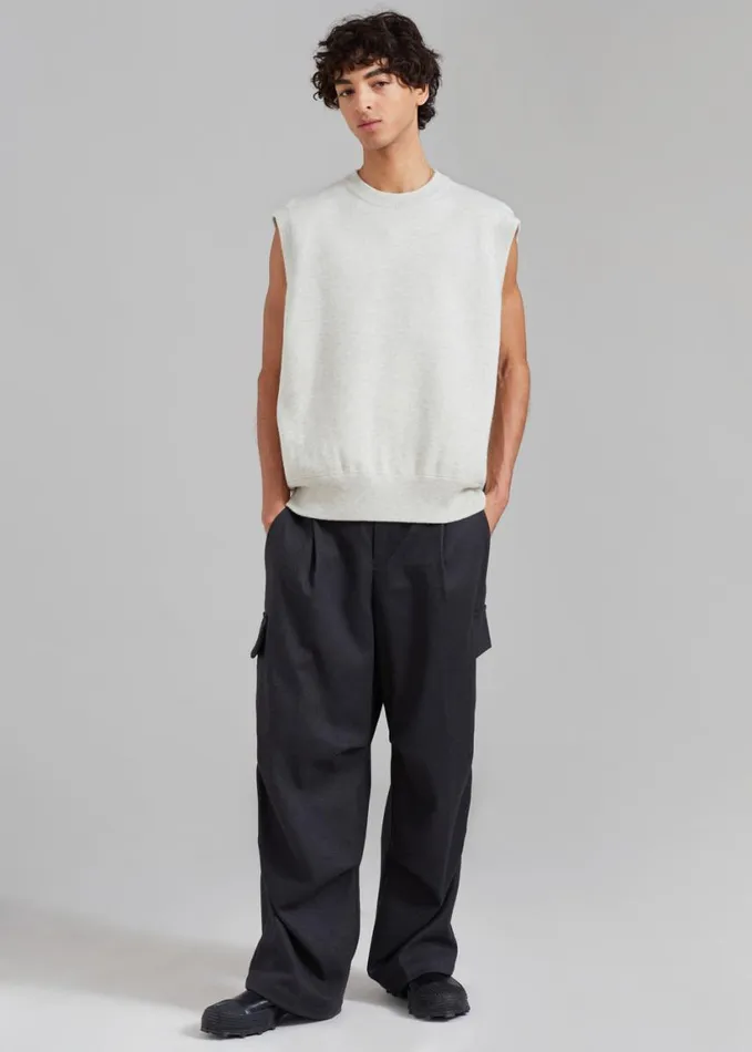 Clothing Men The Frankie Shop Owen Knit Vest 8211 Grey Melange