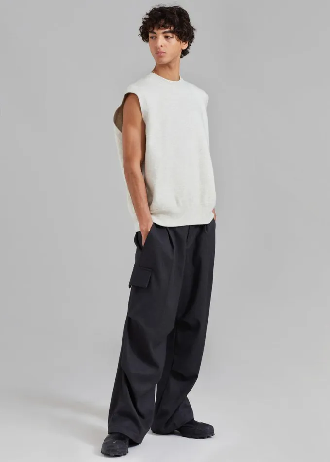 Clothing Men The Frankie Shop Owen Knit Vest 8211 Grey Melange