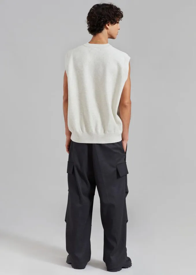 Clothing Men The Frankie Shop Owen Knit Vest 8211 Grey Melange