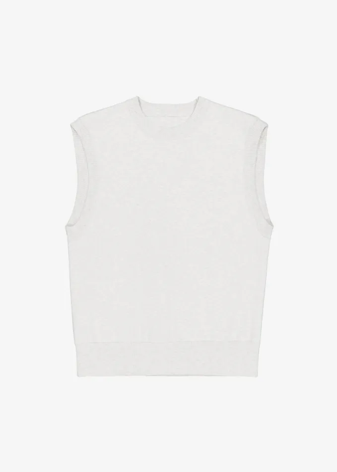 Clothing Men The Frankie Shop Owen Knit Vest 8211 Grey Melange