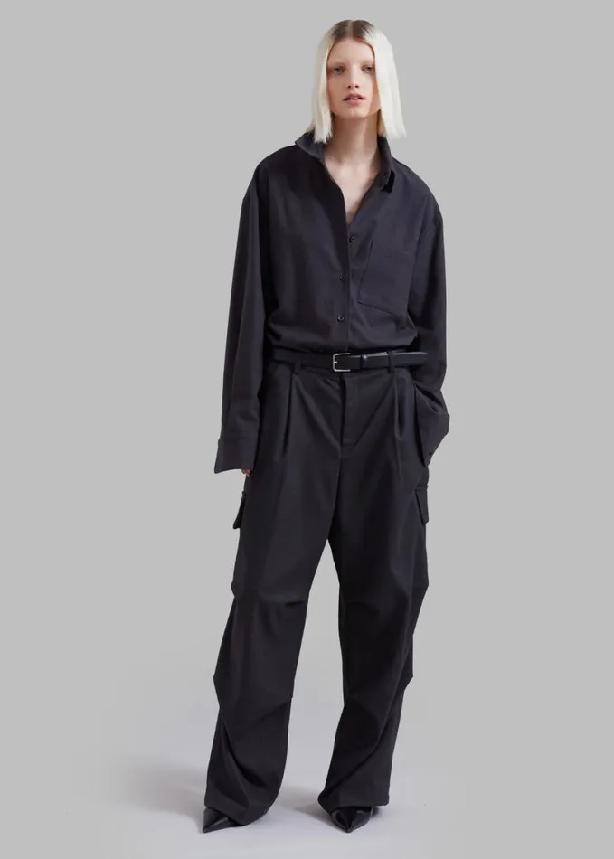 Clothing WomenMen The Frankie Shop Flint Cargo Pants 8211 Grey