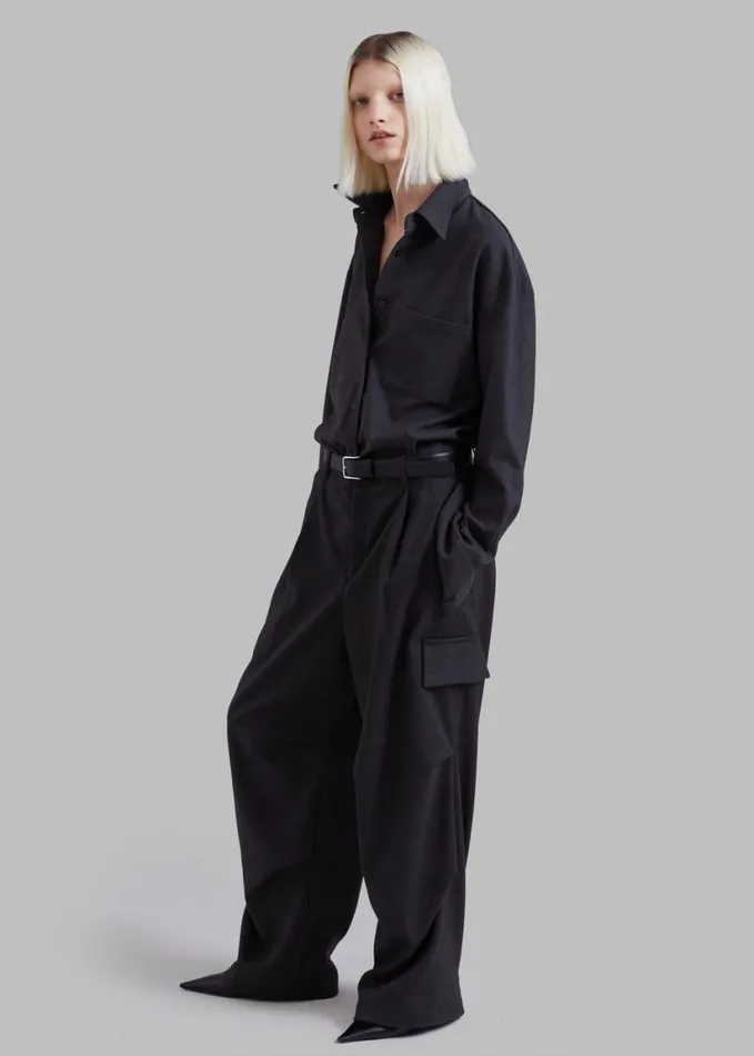 Clothing WomenMen The Frankie Shop Flint Cargo Pants 8211 Grey