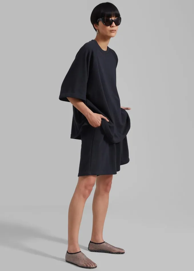 Clothing WomenMen The Frankie Shop Newton Sweat Tee 8211 Black